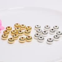 Brass Jewelry Beads, Flat Round, plated, DIY 