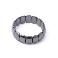 Pulseras magnéticas, Hematite, unisexo, Negro, 19.65mm, longitud:aproximado 21 cm, Vendido por UD