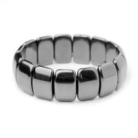 Unmagnetisches Hämatit Armband, poliert, unisex, schwarz, 20x12x6mm, Länge:ca. 21 cm, verkauft von PC