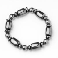 Unmagnetisches Hämatit Armband, poliert, unisex, schwarz, 14x12mm, Länge:ca. 21 cm, verkauft von PC