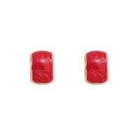 Enamel Zinc Alloy Stud Earring, zinc alloy post pin, for woman 