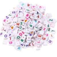 Acrylic Alphabet Beads, Square, DIY & enamel 