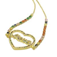 metal Pulsera, chapado en color dorado, Ajustable & micro arcilla de zirconia cúbica & para mujer & hueco, multicolor, 26x19x2mm, longitud:aproximado 10 Inch, Vendido por UD