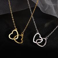 Zinc Alloy Necklace, with 1.96inch extender chain, Heart, plated, for woman & hollow Approx 15.7 Inch 