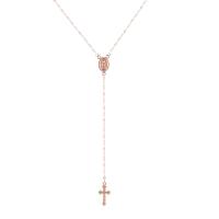 Zinc Alloy Necklace, Cross, plated, fashion jewelry & for woman 20mm, 100mm Approx 16.5 Inch 