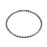 Pulseras magnéticas de piedras preciosas , Hematite, con aleación de zinc, unisexo, Negro, longitud:aproximado 21 cm, Vendido por UD