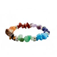 Pulsera de Piedras Preciosas, con aleación de zinc, chapado en color de platina, para mujer, multicolor, longitud:aproximado 18 cm, Vendido por UD