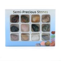 Gemstone Decoration, polished, 12 pieces & random style, mixed colors 