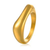 Edelstahl Fingerring, 304 Edelstahl, Vakuum-Ionen-Beschichtung, Modeschmuck & verschiedene Größen vorhanden & verschiedene Stile für Wahl & für Frau, goldfarben, 6mm,6.5mm, verkauft von PC