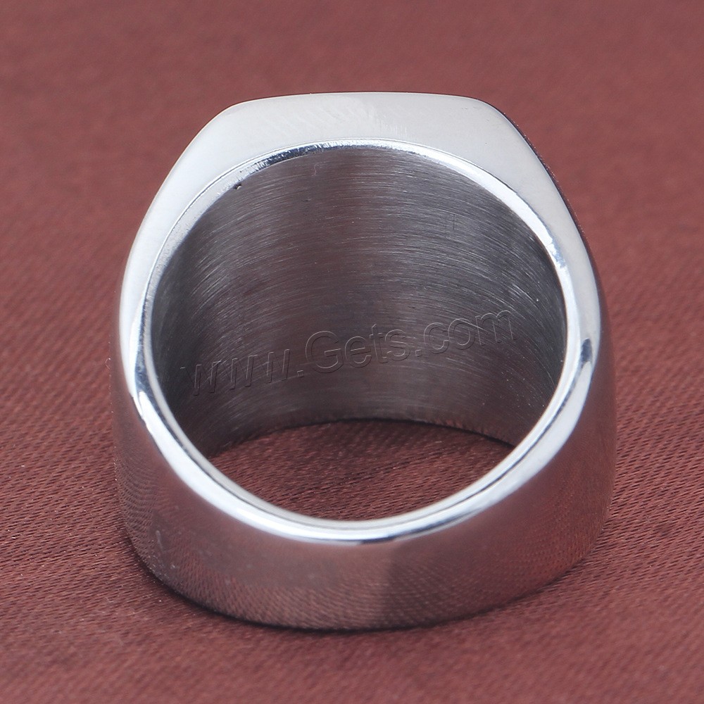 Edelstahl Fingerring, 304 Edelstahl, Vakuum-Ionen-Beschichtung, verschiedene Größen vorhanden & für den Menschen, keine, 18mm, Größe:4-14.5, verkauft von PC