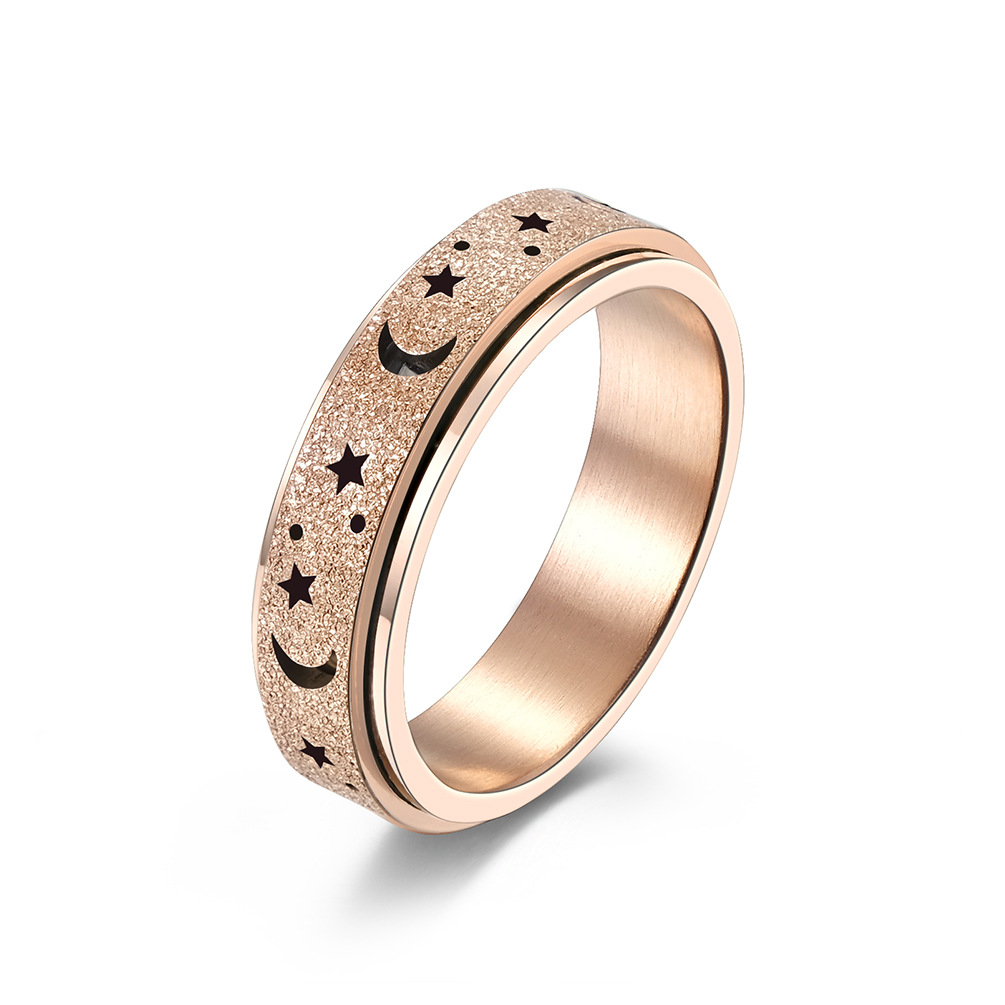 Edelstahl Fingerring, 304 Edelstahl, Vakuum-Ionen-Beschichtung, drehbare & unisex & verschiedene Größen vorhanden, keine, 6mm, Größe:5-11, verkauft von PC