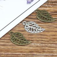 Zinc Alloy Leaf Pendants, plated 