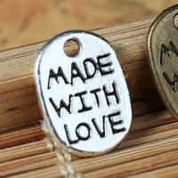 Zinc Alloy Message Pendants, plated 