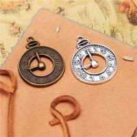 Zinc Alloy Jewelry Pendants, Clock, plated 24mm 