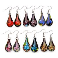 Lampwork Drop Earring, Teardrop, fashion jewelry & for woman （17-18）*（35-37）mm 