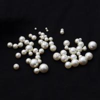 ABS Plastic Beads, ABS Plastic Pearl, Round, DIY white 