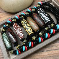 Wrist Mala, Tibetan Agate, with Glass Beads, fashion jewelry & Unisex Approx 8.27 Inch 