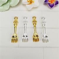 Zinc Alloy Jewelry Pendants, Fork, plated, DIY 