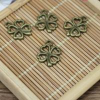 Zinc Alloy Clover Pendant, Four Leaf Clover, plated, DIY & hollow 