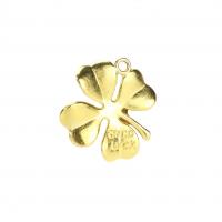 Zinc Alloy Clover Pendant, Four Leaf Clover, plated, DIY 27mm 