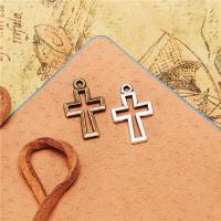 Zinc Alloy Cross Pendants, plated, DIY & hollow 