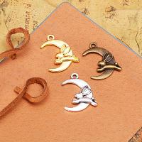 Zinc Alloy Jewelry Pendants, Moon, plated, DIY 