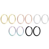 Stainless Steel Hoop Earring, 304 Stainless Steel, Vacuum Ion Plating, fashion jewelry & Unisex 