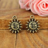 Zinc Alloy Jewelry Pendants, plated, antique bronze color, 12mm 