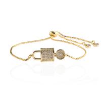 Cubic Zirconia Micro Pave Brass Bracelet, plated, Unisex & micro pave cubic zirconia cm 