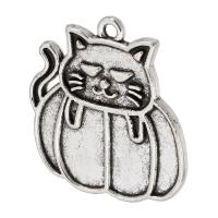 Pendentifs animaux en alliage de zinc, chat, Placage, unisexe, plus de couleurs à choisir Environ 2mm, Vendu par kg