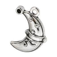 Zinc Alloy Jewelry Pendants, Moon, plated, Unisex Approx 2mm 