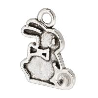 Pendentifs animaux en alliage de zinc, lapin, Placage, unisexe, plus de couleurs à choisir Environ 2mm, Vendu par kg