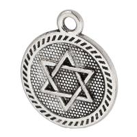 Zinc Alloy Jewelry Pendants, Flat Round, plated, Unisex Approx 2mm 