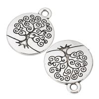 Zinc Alloy Jewelry Pendants, Flat Round, plated, Unisex Approx 2mm 