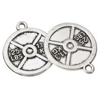 Zinc Alloy Jewelry Pendants, Flat Round, plated, Unisex Approx 2mm 