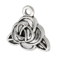 Zinklegierung Blume Anhänger, Rose, plattiert, unisex, keine, 17x16x4mm, Bohrung:ca. 2mm, verkauft von kg