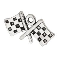 Zinc Alloy Jewelry Pendants, Flag, plated, Unisex Approx 2mm 