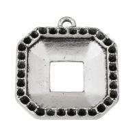 Zinc Alloy Jewelry Pendants, Square, plated, DIY & hollow Approx 2mm 