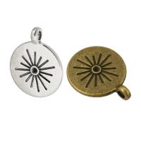 Zinc Alloy Jewelry Pendants, Flat Round, plated, Unisex Approx 3mm, Approx 