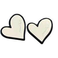 Enamel Zinc Alloy Stud Earring, Heart, plated, Korean style & for woman 