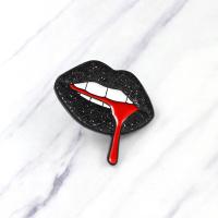 El esmalte Broche, aleación de zinc, Labios, para mujer, 25x23mm, 10PCs/Grupo, Vendido por Grupo