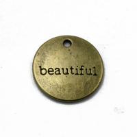 Zinc Alloy Tag Charm, plated 