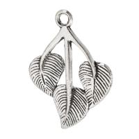 Zinc Alloy Leaf Pendants, plated, Unisex Approx 2mm 