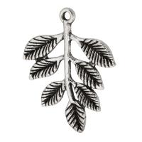 Zinc Alloy Leaf Pendants, plated, Unisex Approx 2mm 