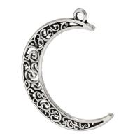 Zinc Alloy Hollow Pendants, Moon, plated, Unisex Approx 2mm 