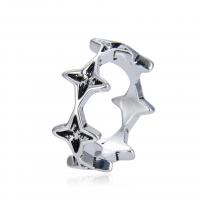 Messing Open -Finger-Ring, Platinfarbe platiniert, Einstellbar & unisex, Silberfarbe, verkauft von PC