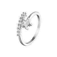 Cubic Zirconia Micro Pave Brass Finger Ring, plated, Adjustable & micro pave cubic zirconia & for woman 