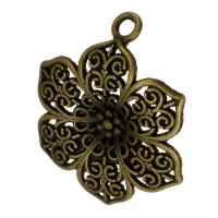 Zinklegierung Blume Anhänger, plattiert, unisex, keine, 23x31x3mm, Bohrung:ca. 2.5mm, verkauft von kg