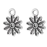 Zinklegierung Blume Anhänger, plattiert, unisex, keine, 9.5x13x1mm, Bohrung:ca. 1.5mm, verkauft von kg