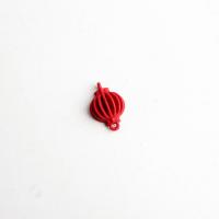 Zinc Alloy Charm Connector, Lantern, stoving varnish, DIY & 1/1 loop, red 